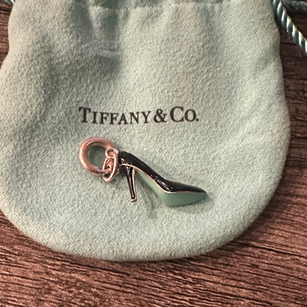 Tiffany & Co. 925 Stamped Authentic Black and Silver Stiletto Charm Retired